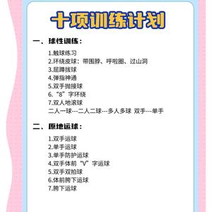 业余篮球爱好者如何制定个人训练图表:提升技能的科学方法